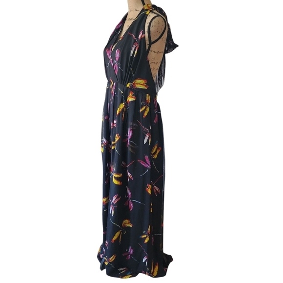DVF Diane Von Furstenberg Justine Dragonfly Jumpsuit V-neck - Large - Picture 9 of 14
